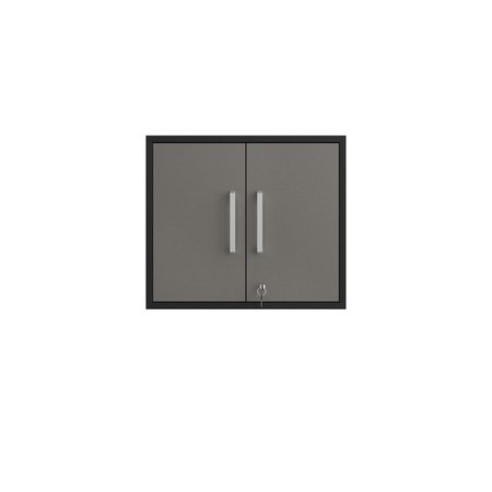 MANHATTAN COMFORT Eiffel Floating Garage Storage Cabinet in Grey Gloss 251BMC85
